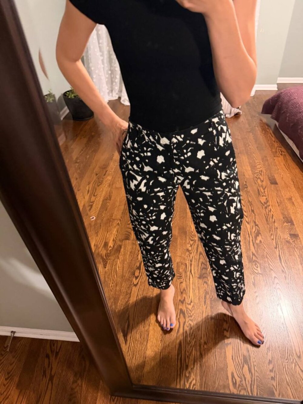 Banana Republic Abstract Splatter Print Ankle Pants